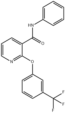 N-phenyl-2-[3-(trifluoromethyl)phenoxy]pyridine-3-carboxamide Struktur