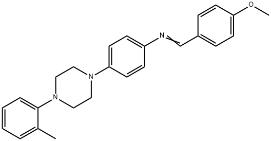 1-(4-methoxyphenyl)-N-[4-[4-(2-methylphenyl)piperazin-1-yl]phenyl]meth animine Struktur