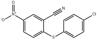 2-[(4-CHLOROPHENYL)THIO]-5-NITROBENZONITRILE Struktur