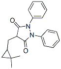 4-[(2,2-dimethylcyclopropyl)methyl]-1,2-diphenyl-pyrazolidine-3,5-dion e Struktur