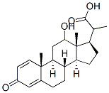 12-hydroxy-3-oxo-1,4-pregnadiene-20-carboxylic acid Struktur