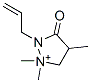 Pyrazolidinium, 1,1,4-trimethyl-3-oxo-2-(2-propenyl)- (9CI) Struktur