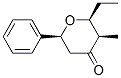 4H-Pyran-4-one,2-ethyltetrahydro-3-methyl-6-phenyl-,(2S,3R,6S)-(9CI) Struktur