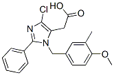 4-Chloro-1-(4-methoxy-3-methylbenzyl)-2-phenyl-1H-imidazole-5-acetic acid Struktur