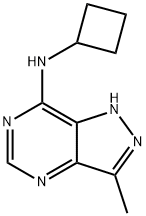 1H-Pyrazolo[4,3-d]pyrimidin-7-amine,N-cyclobutyl-3-methyl-(9CI) Struktur