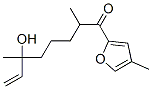 6-Hydroxy-2,6-dimethyl-1-(4-methyl-2-furyl)-7-octen-1-one Struktur