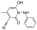 1,2-dihydro-6-hydroxy-4-methyl-2-oxo-1-(phenylamino)nicotinonitrile Struktur