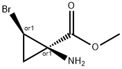 Cyclopropanecarboxylic acid, 1-amino-2-bromo-, methyl ester, cis- (9CI) Struktur