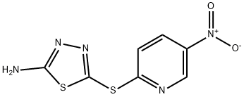 5-(5-Nitro-pyridin-2-ylsulfanyl)-[1,3,4]thiadiazol-2-ylamine Struktur