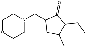 Cyclopentanone, 2-ethyl-3-methyl-5-(4-morpholinylmethyl)- (9CI) Struktur