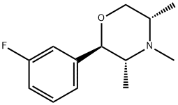 Morpholine, 2-(3-fluorophenyl)-3,4,5-trimethyl-, [2R-(2alpha,3ba,5ba)]- (9CI) Struktur