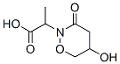 2H-1,2-Oxazine-2-acetic  acid,  tetrahydro-5-hydroxy--alpha--methyl-3-oxo- Struktur