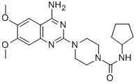 4-(4-Amino-6,7-dimethoxy-2-quinazolinyl)-N-cyclopentyl-1-piperazinecar boxamide Struktur