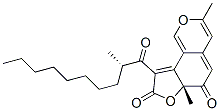 (R)-3,6a-Dimethyl-9-[(S)-2-methyl-1-oxodecyl]-6H-furo[2,3-h]-2-benzopyran-6,8(6aH)-dione Struktur