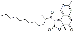 (R)-3,6a-Dimethyl-9-[(S)-2-methyl-1-oxododecyl]-6H-furo[2,3-h]-2-benzopyran-6,8(6aH)-dione Struktur