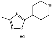 4-(3-Methyl-1,2,4-oxadiazol-5-yl)piperidine hydrochloride Struktur