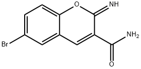 6-BROMO-2-IMINO-2H-1-BENZOPYRAN-3-CARBOXAMIDE Struktur