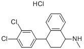 セルトラリン塩酸塩 RACEMIC MIXTURE (1:1 MIXTURE OF (1S, 4S) AND (1R, 4R)-4-(3,4-DICHLOROPHENYL)-N-METHYL-1,2,3,4-TETRAHYDRO-1-NAPHTHYLAMINE HYDROCHLORIDE) 化學(xué)構(gòu)造式