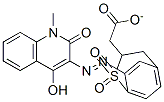 2-[4-hydroxy-1-methyl-2-oxo-3(1H)-quinolylazo-(p-phenylene)sulphonyl]ethyl acetate Struktur