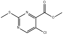 4-PyriMidinecarboxylic acid, 5-chloro-2-(Methylthio)-, Methyl ester Struktur