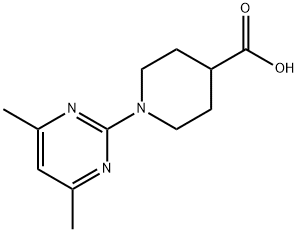 1-(4,6-DIMETHYLPYRIMIDIN-2-YL)PIPERIDINE-4-CARBOXYLICACID
 Struktur