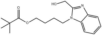 4-[2-(HydroxyMethyl)-1H-benzoiMidazol-1-yl]butyl Pivalate Struktur