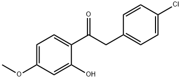 2-(4-Chlorophenyl)-1-(2-hydroxy-4-methoxyphenyl)ethanone Struktur