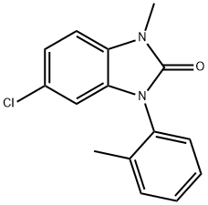 2H-Benzimidazol-2-one, 1,3-dihydro-5-chloro-3-(2-methylphenyl)-1-methy l- Struktur