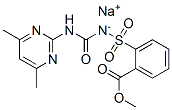 methyl o-[[[[(4,6-dimethyl-2-pyrimidinyl)amino]carbonyl]amino]sulphonyl]benzoate, monosodium salt Struktur