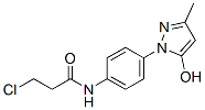 3-chloro-N-[4-(5-hydroxy-3-methyl-1H-pyrazol-1-yl)phenyl]propionamide Struktur