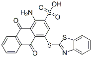 1-amino-4-(2-benzothiazol-ylthio)-9,10-dihydro-9,10-dioxoanthracene-2-sulphonic acid  Struktur