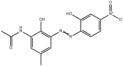 N-[2-hydroxy-3-[(2-hydroxy-4-nitrophenyl)azo]-5-methylphenyl]acetamide Struktur