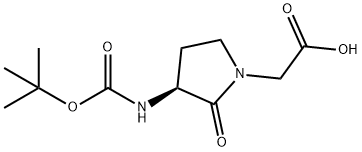 (S)-(3-N-BOC-AMINO-2-OXO-PYRROLIDIN-1-YL)-ACETIC ACID
 Struktur