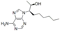 (R,(R*,R*))-6-Amino-beta-hexyl-alpha-methyl-9H-purine-9-ethanol Struktur