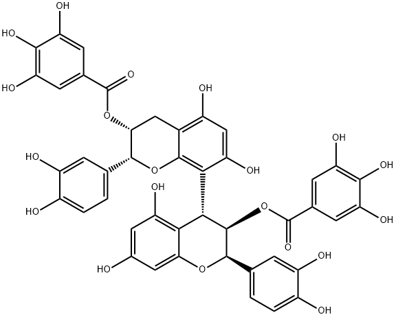 原花青素B2-3,3'-二-O-沒食子酸酯 結構式