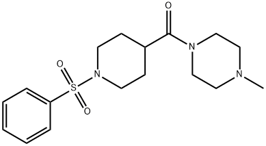 (4-methylpiperazino)[1-(phenylsulfonyl)-4-piperidinyl]methanone Struktur