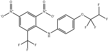 2,4-Dinitro-N-(4-(1,1,2,2-tetrafluoroethoxy)phenyl)-6-(trifluoromethyl )benzenamine Struktur