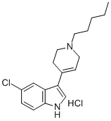 1H-Indole, 5-chloro-3-(1-pentyl-1,2,3,6-tetrahydro-4-pyridinyl)-, mono hydrochloride Struktur