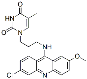 2,4(1H,3H)-Pyrimidinedione, 1-(3-((6-chloro-2-methoxy-9-acridinyl)amin o)propyl)-5-methyl- Struktur