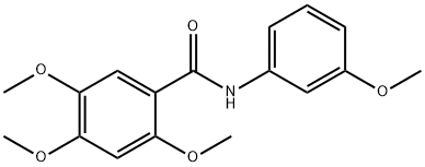 BENZAMIDE, 2,4,5-TRIMETHOXY-N-(3-METHOXYPHENYL)- Struktur