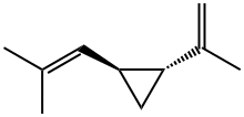 [1R,2S,(-)]-1-(1-Methylethenyl)-2-(2-methyl-1-propenyl)cyclopropane Struktur