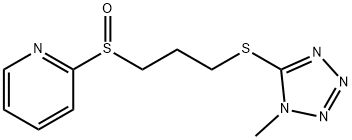 Pyridine, 2-((3-((1-methyl-1H-tetrazol-5-yl)thio)propyl)sulfinyl)- Struktur