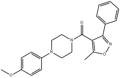 Methanone, [4-(4-methoxyphenyl)-1-piperazinyl](5-methyl-3-phenyl-4-isoxazolyl)- Struktur