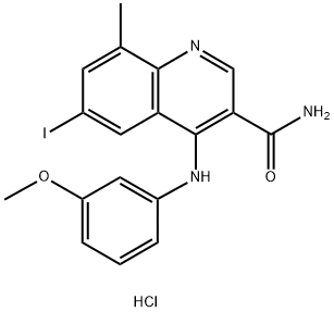 6-iodo-4-(3-MethoxyphenylaMino)-8-Methylquinoline-3-carboxaMide Struktur