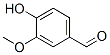 4-hydroxy-3-methoxy-benzaldehyde Struktur