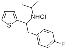 alpha-(p-Fluorobenzyl)-N-isopropyl-2-thenylamine hydrochloride Struktur