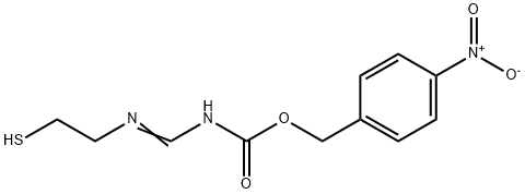 N-(N-P-Nitro-Benzyloxycarbonyl)-Formimidoyl-2-Aminoethylthiol Struktur