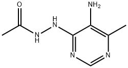 Acetic  acid,  2-(5-amino-6-methyl-4-pyrimidinyl)hydrazide Struktur