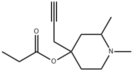 4-Piperidinol,1,2-dimethyl-4-(2-propynyl)-,propionate(ester)(8CI) Struktur