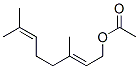 [(2E)-3,7-dimethylocta-2,6-dienyl] acetate Struktur